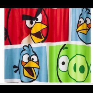 Angry birds fabric shower curtain